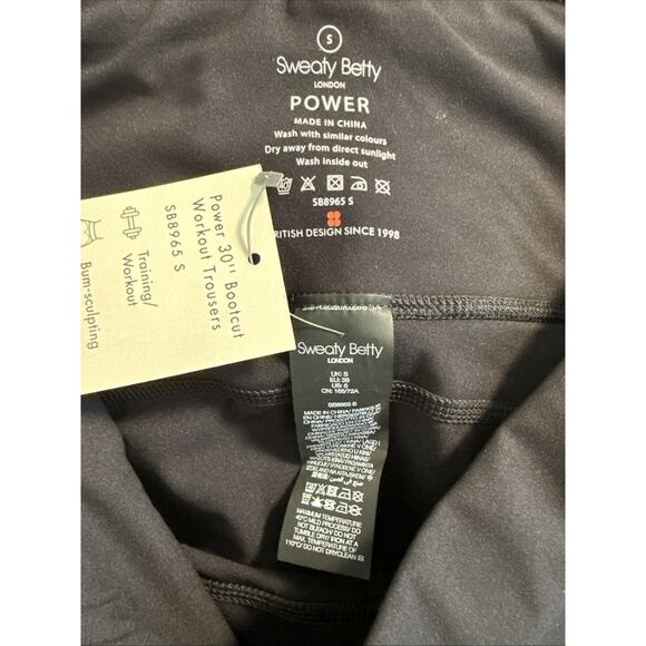 Sweaty Betty Power 30" Bootcut workout trousers leggings black pants new Small - Picture 5 of 5